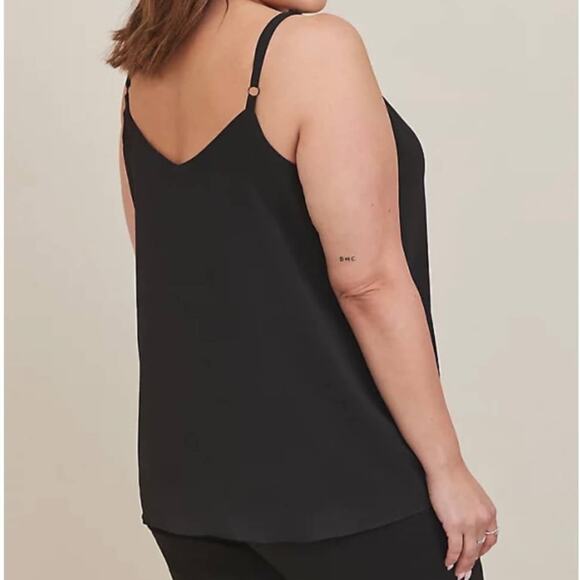 TORRID Swing Black Chiffon Cami Top Sz 2 - Picture 2 of 10